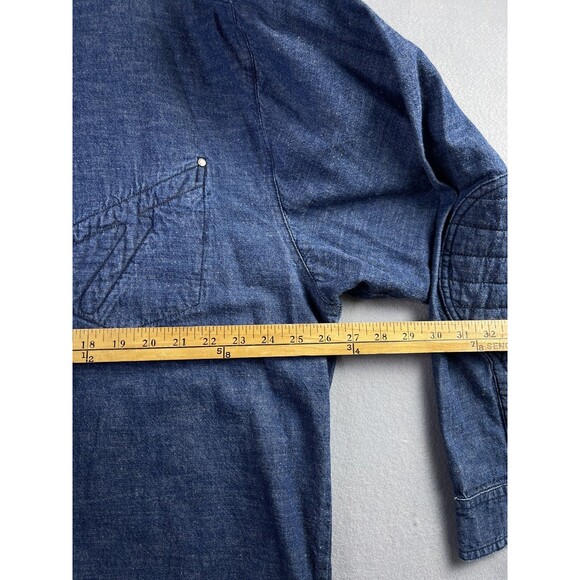 Vintage Karl Kani Denim Shirt Men's X-Large Relaxed Fit Blue Snap Closure - Picture 13 of 15